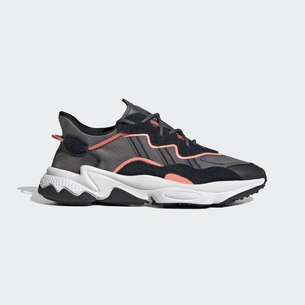 Adidas Men's OZWEEGO Originals Shoes Black/Grey/Coral Ireland EF4289